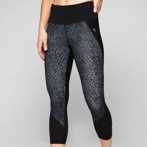 Athleta Crocodile Stealth Capri Leggings